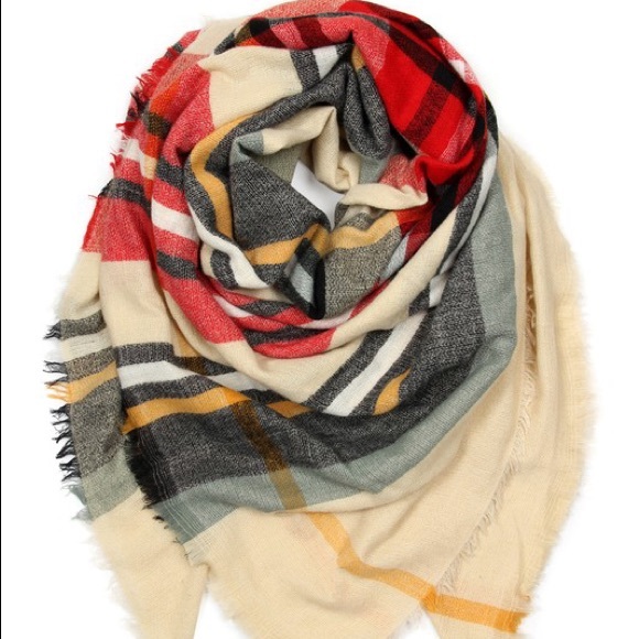 AUTUMN AIR BLANKET SCARF-MULTI - Picture 3 of 5